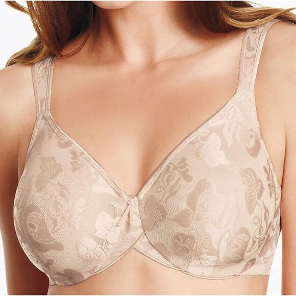 Wacoal #85567 Cream Floral Bra Size 38D - Picture 1 of 9